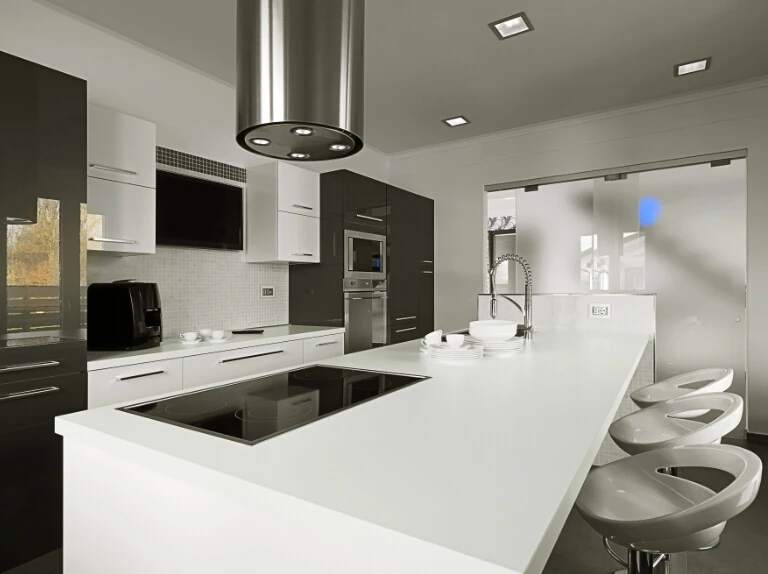 
Used for kitchen white galaxy quartz countertop with NSF certificate 