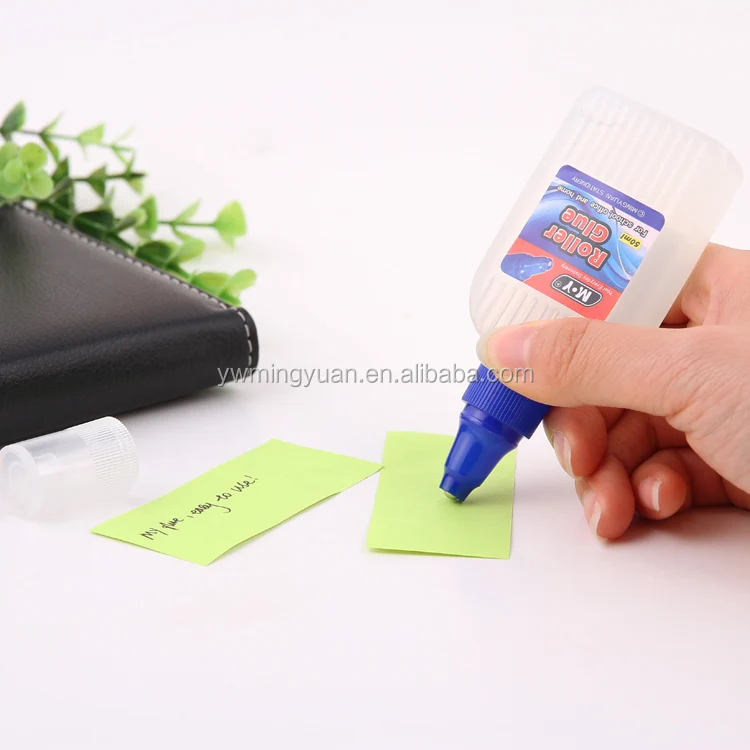 Stationery Glue Roller 50ml Liquid Glue for paper fabric office use