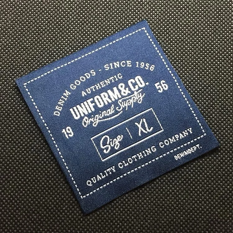factory fashion Customized sewing labels Shirt Bags garment label tag Woven Labels for clothes