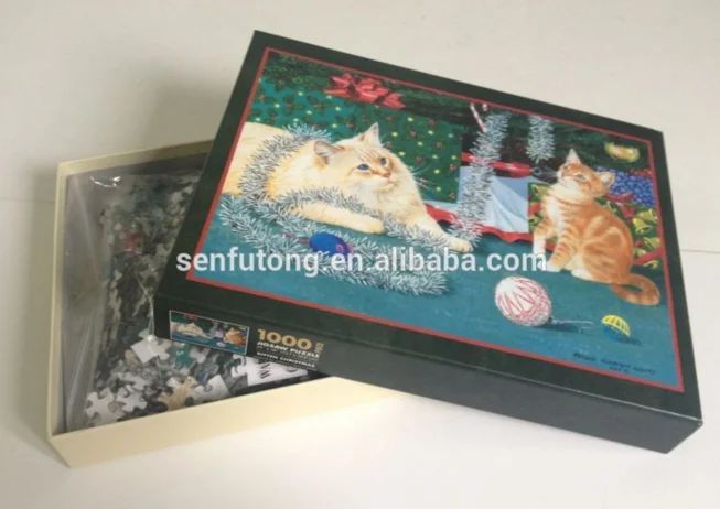 Custom 2024 High Quality Painting Puzzle For Kids and Adults Gifts cardboard for jigsaw puzzle  1000 piece