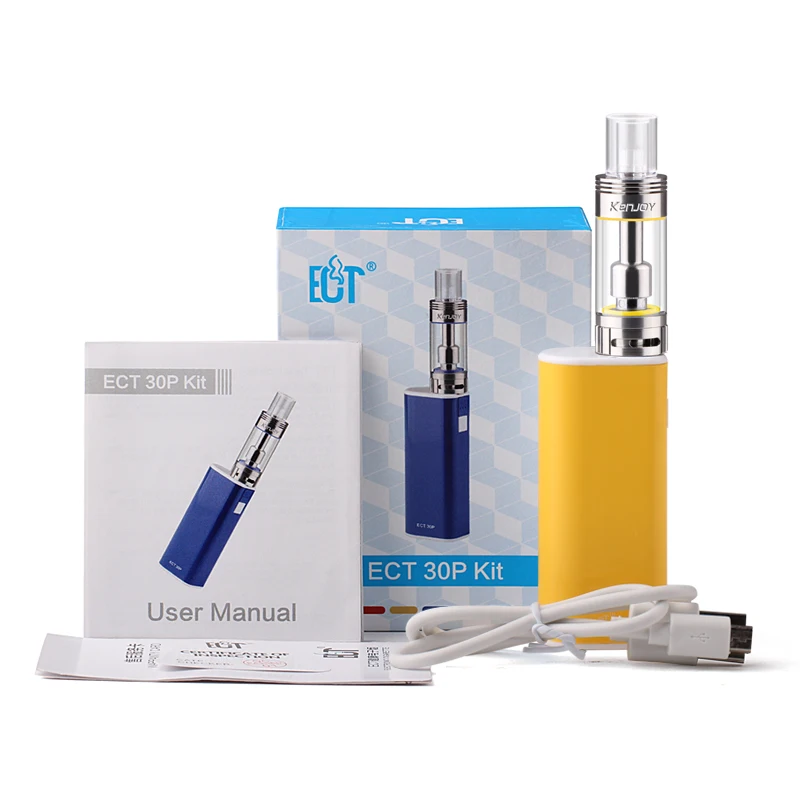 2016 new design authentic ECT 30p kit electronic cigarette 30W box mod e cigarettes 2200mah Huge vapour lighter vot mini 2.5ml