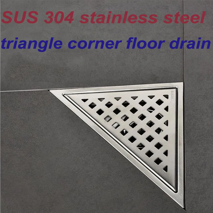
Cheap Bath Accessories Shower Room Triangle Stainless Steel Shower Drain 