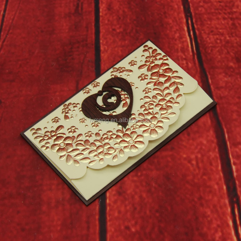 Small wooden wedding cards invitations 2017, wedding invitation card material, Wooden wedding cards