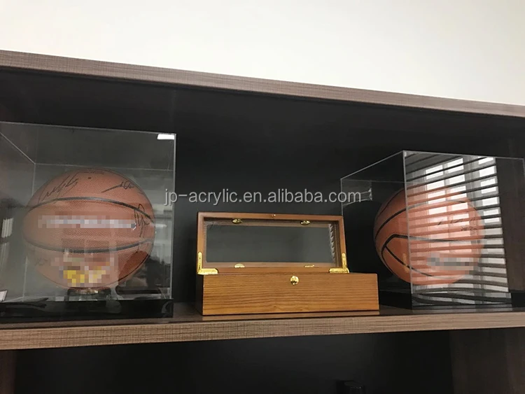 
Dustproof mirror base transparent acrylic display stand holder volleyball basketball foot ball display cube 