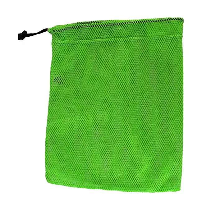 Customized Nylon Net Mesh Pouch Bag Golf Tennis Balls Carrying Holder Storage Bag with Spring Buckle Ditty Bag