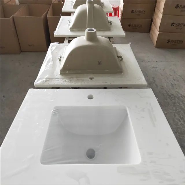 Quartz stone countertop and vanity top with undermount sink