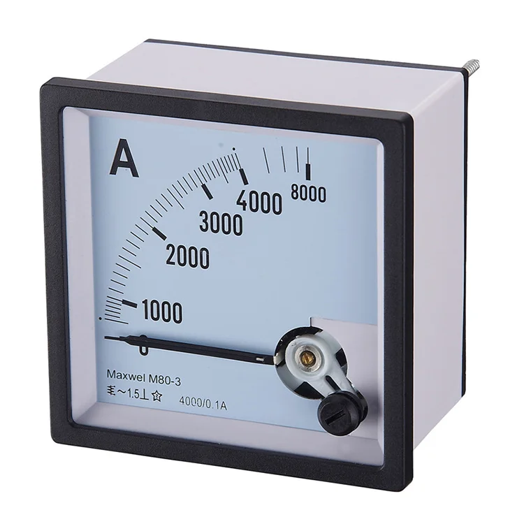 1.5 class rectangular panel meter ac ammeter current meter 72x72