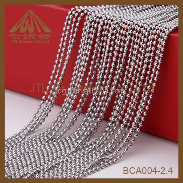 Factory price 2.4mm stainless steel ball chain in stock
