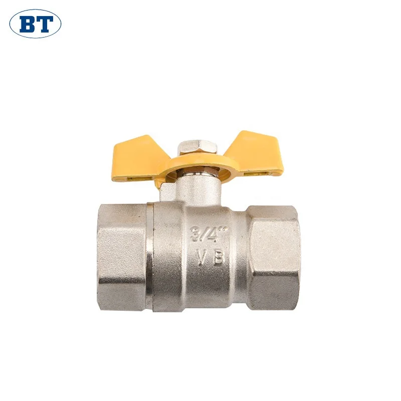 BT1017 yuhuan zinc alloy surface polishing brass throttle butterfly valve  brass valve