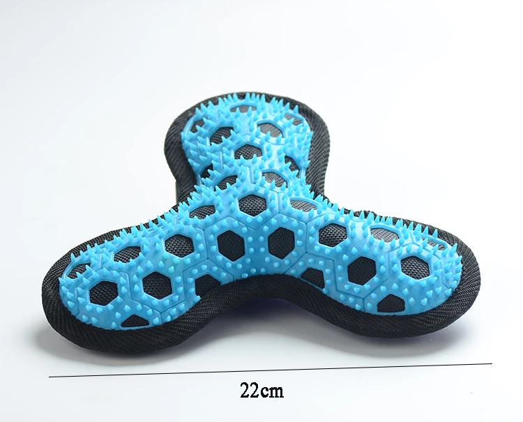 
Hot sale interactive dog toy Durable Oxford TPR flying disc Dog Funny toy flying Triangle toy PTT21089 