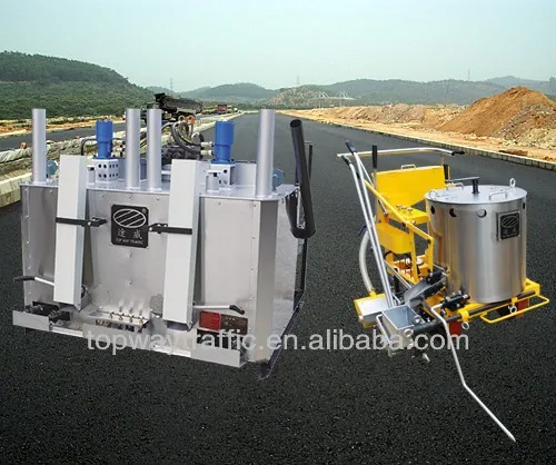Hydraulic Double-cylinder Thermoplastic Melter Kettle and Hand-guided Line Marking Machine