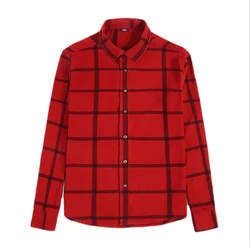 Long Sleeve Classic Big Check Men Casual Shirt