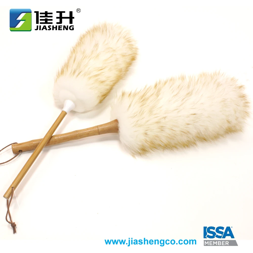 lambswool duster with Bamboo handle Sheepskin duster