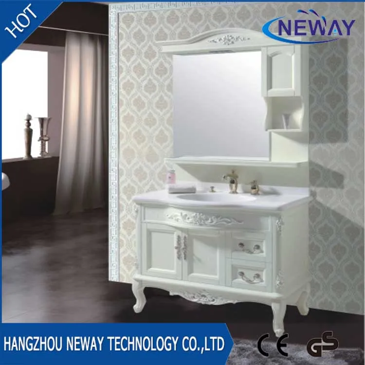 
High quality pvc luxury white glossy bathroom furniture 