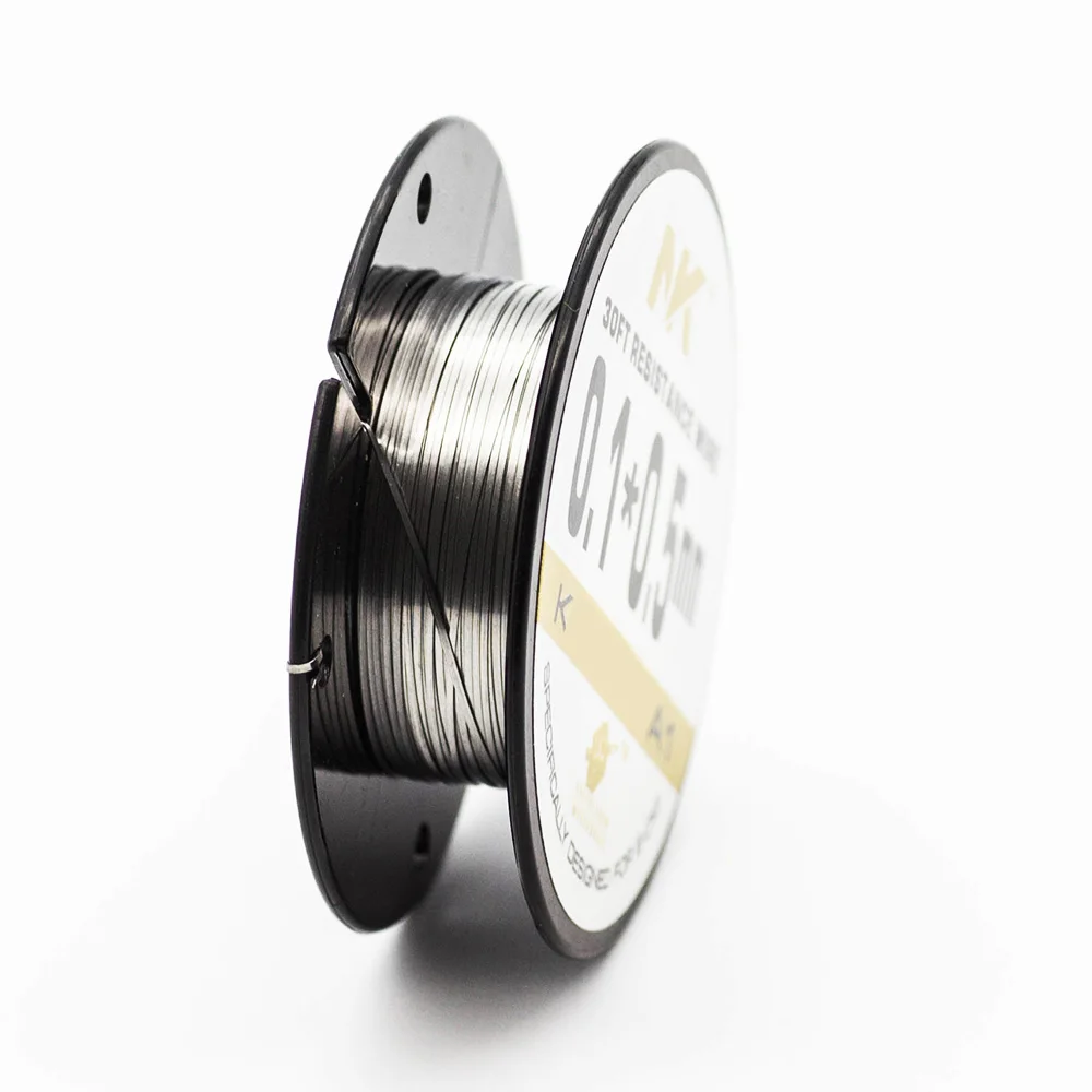 NK premium electric resistance wire 0Cr25Al5 30ft 0.1*0.5mm ribbon wire ka1 heating alloy element flat coil wire