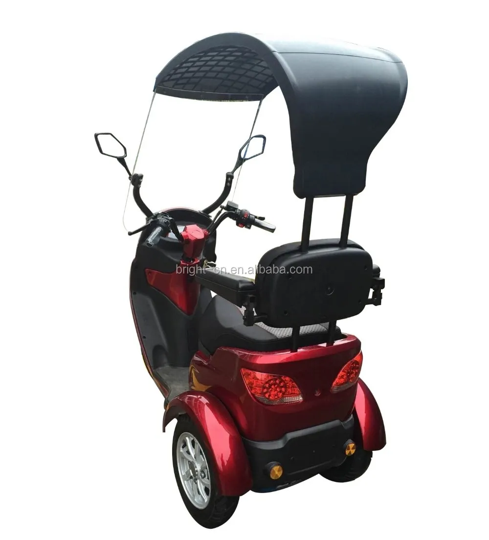 cheap Dubai 3 wheel elderly disabled electric scooter with scooter roof cover
