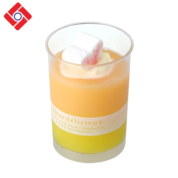 Disposable factory direct wholesale transparent raw material hard plastic dessert cup with lid