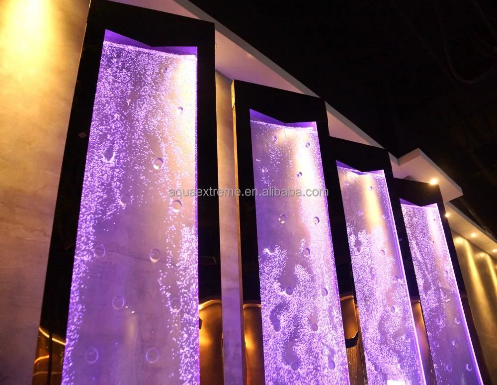 2.6ft x 11ft Hight Digital Water Bubble wall High-end Rose Gold Frame latest design