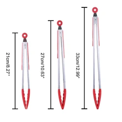 Baking tools silicone tongs, BBQ silicone food tongs, food grade silicone kitchen tongs