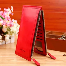 2015 Fashion Luxury Women Wallets Ultra-large Capacity Double Zippers Money Clip Lady Purses Clutch Handbags Card Holders J422