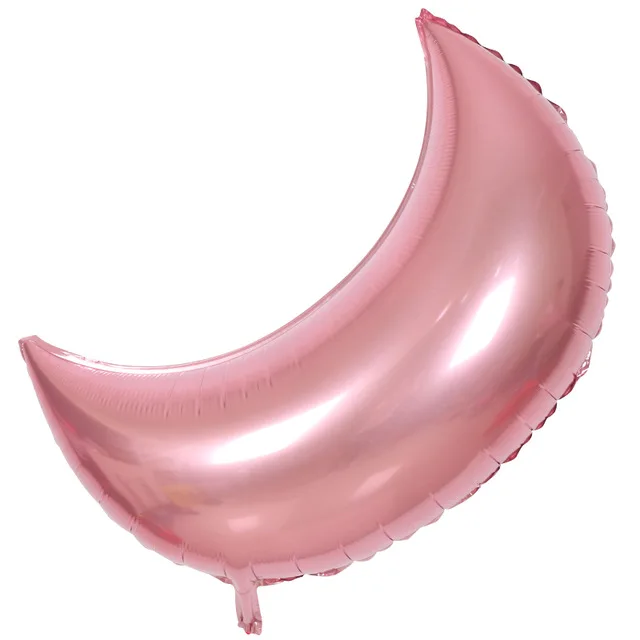 Moon Shaped Mylar Balloons 36 inch for Birthday Party Anniversary Celebrate Parties Wedding Baby Shower Decorations