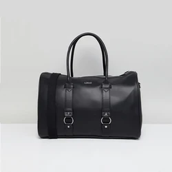 Custom Large Capacity Business Weekender Leather Men Duffle BagTravel Bag