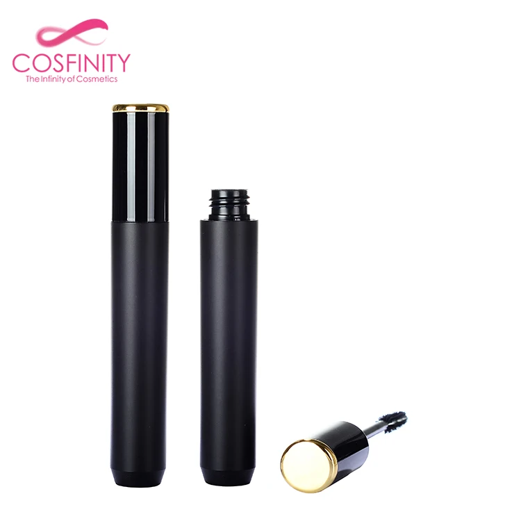 OEM&ODM wholesale eco-friendly empty mascara packaging case silver flat makeup bottles clear mascara tube