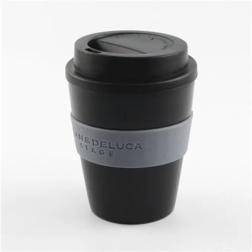 Пластиковая матовая черная Дорожная кружка объемом 16 унций для