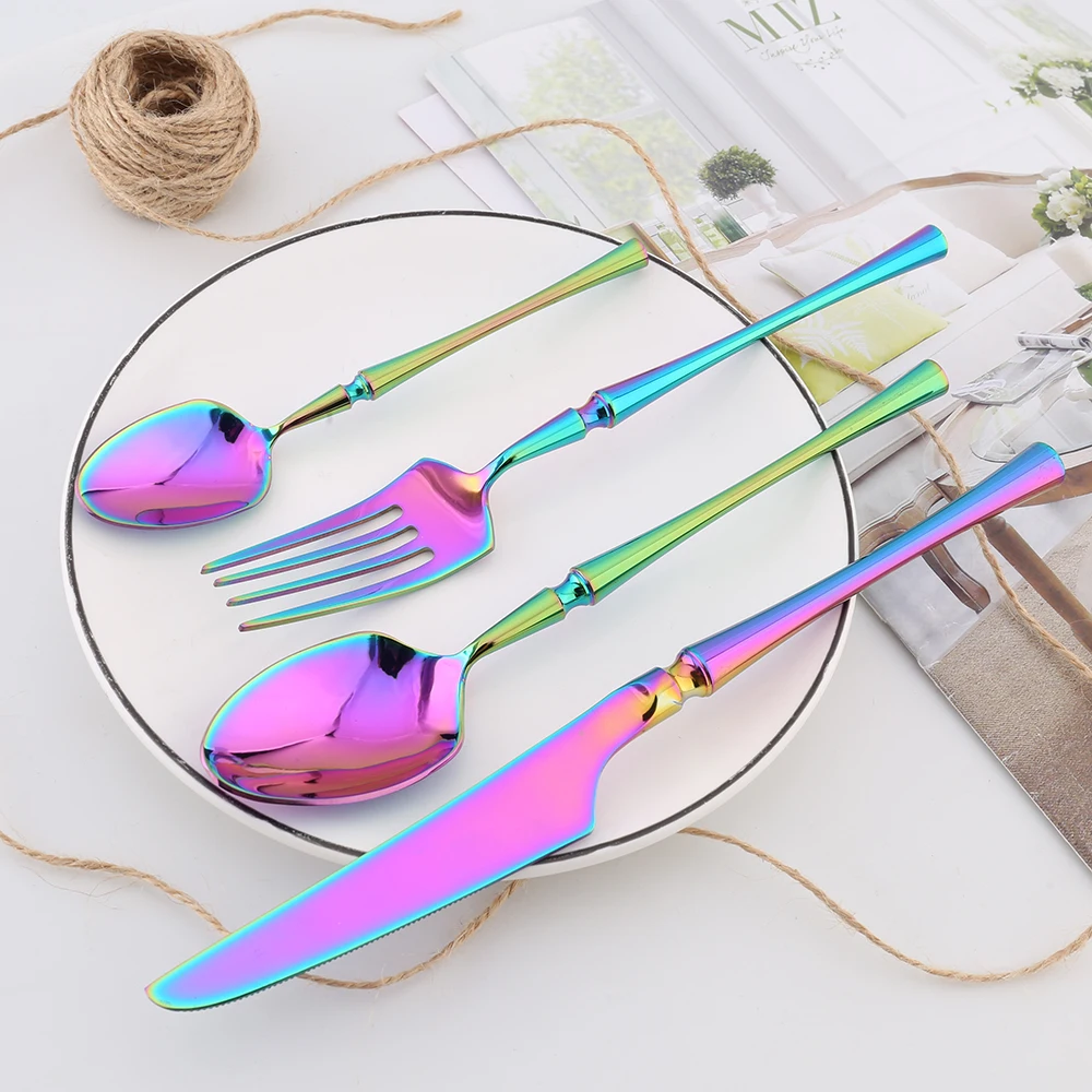 
Top Seller High Quality Rose Gold 18to10 Stainless Steel Cutlery Set for Wedding Gift 