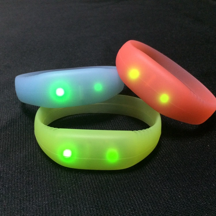 LED Pulse motion sensor light up wristbands bracelets