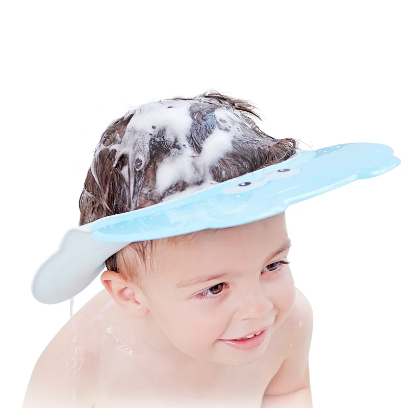 Eco friendly Plastic toxic baby bath cap baby kids shower shampoo cap Children bath cap