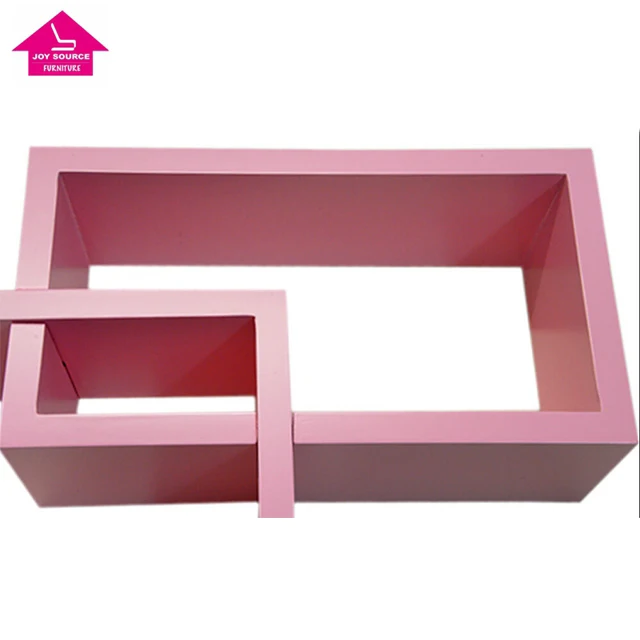 JS-BC007 Wood Wooden Floating Wall Cubes Cube Shelf