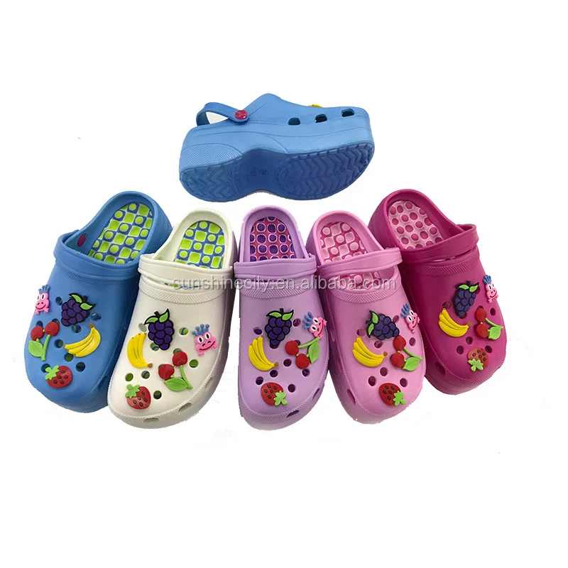 High Heel Clog Sandals Shoes With Rubber Label