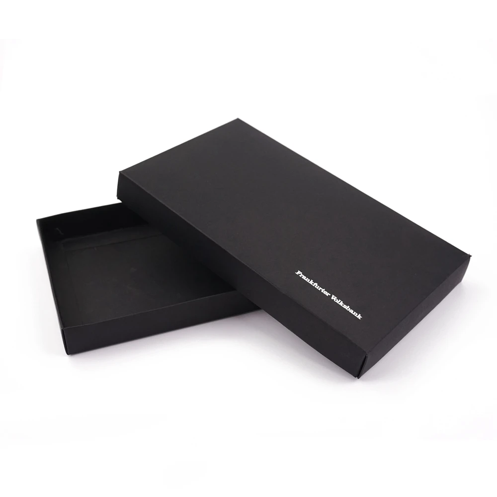 Custom Made Luxury Black Paper Box with Logo UV and Matte lamination Finish Ribbon Design for Gift Packaging