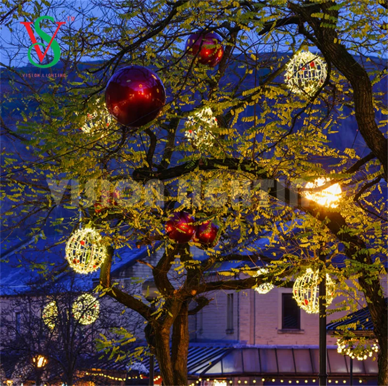 Led Light Manufacture Large Outdoor Stage Light Christmas Decorations Illuminatied Ball