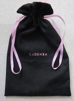 custom logo jewelry gift wig storage and packaging silk pouch drawstring satin bags for hair bundles