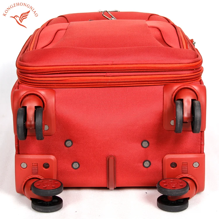 High Quality Men Women Nylon Fabric 4 Spinner Wheels Luggage Suitcase Promotional Travel Trolley Luggage Bag