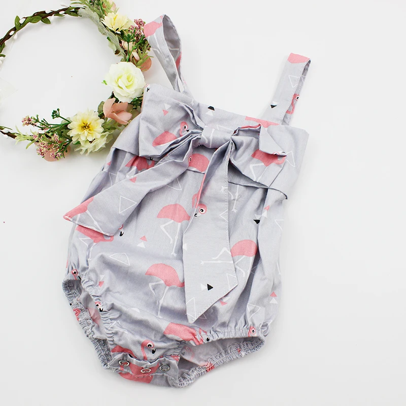 
Fashion Princess Style Lovely Pattern Flutter Woven Cotton Summer Girl Baby Romper 