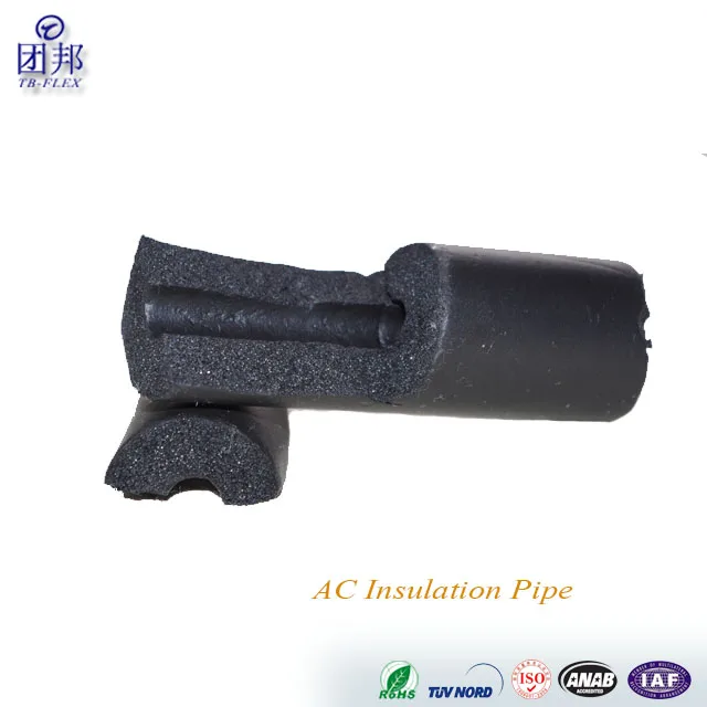 AC Refrigerant Line Insulation Pipe Rubber Foam Insulation Pipe