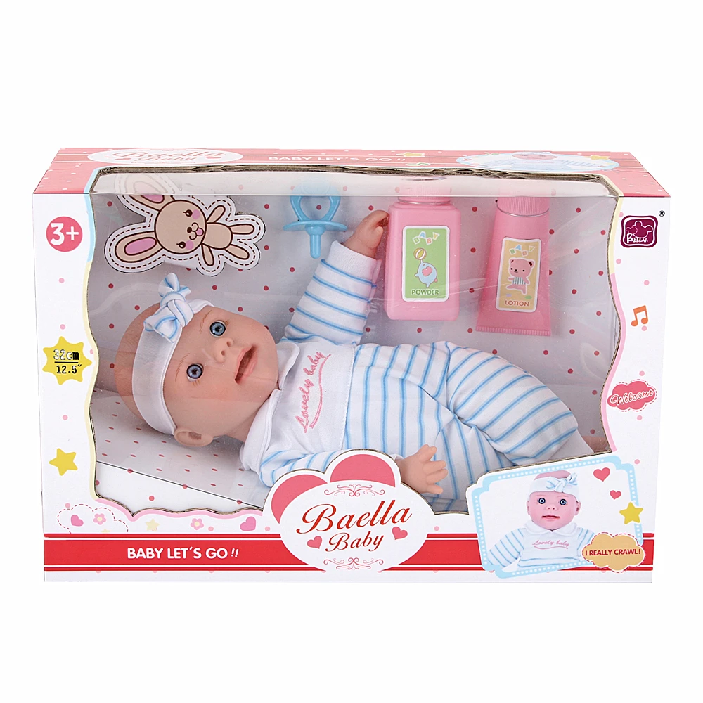 12.5 Inch New Development Realistic Silicone Baby Doll From Children Toy manufacturer For Kids 2018