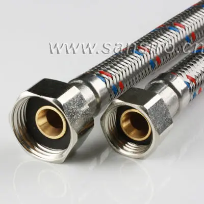 
1/2 in. x 1/2 In. Stainless Steel Reinforced Flexible Pipe with 10 Years Quality Guarantee,CE,ACS and GOST Approved 