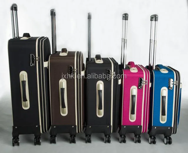 Factory Custom EVA Polyester Oxford Soft Fabric Trolley Luggage Bag Cabin Size 3PCS Travelling Suitcase Set