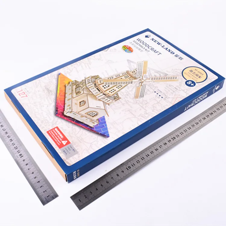 Assemble Thousand Sunny 3D Jigsaw Puzzle Educational  Dutch windmill Cheap 3D Wooden Puzzle