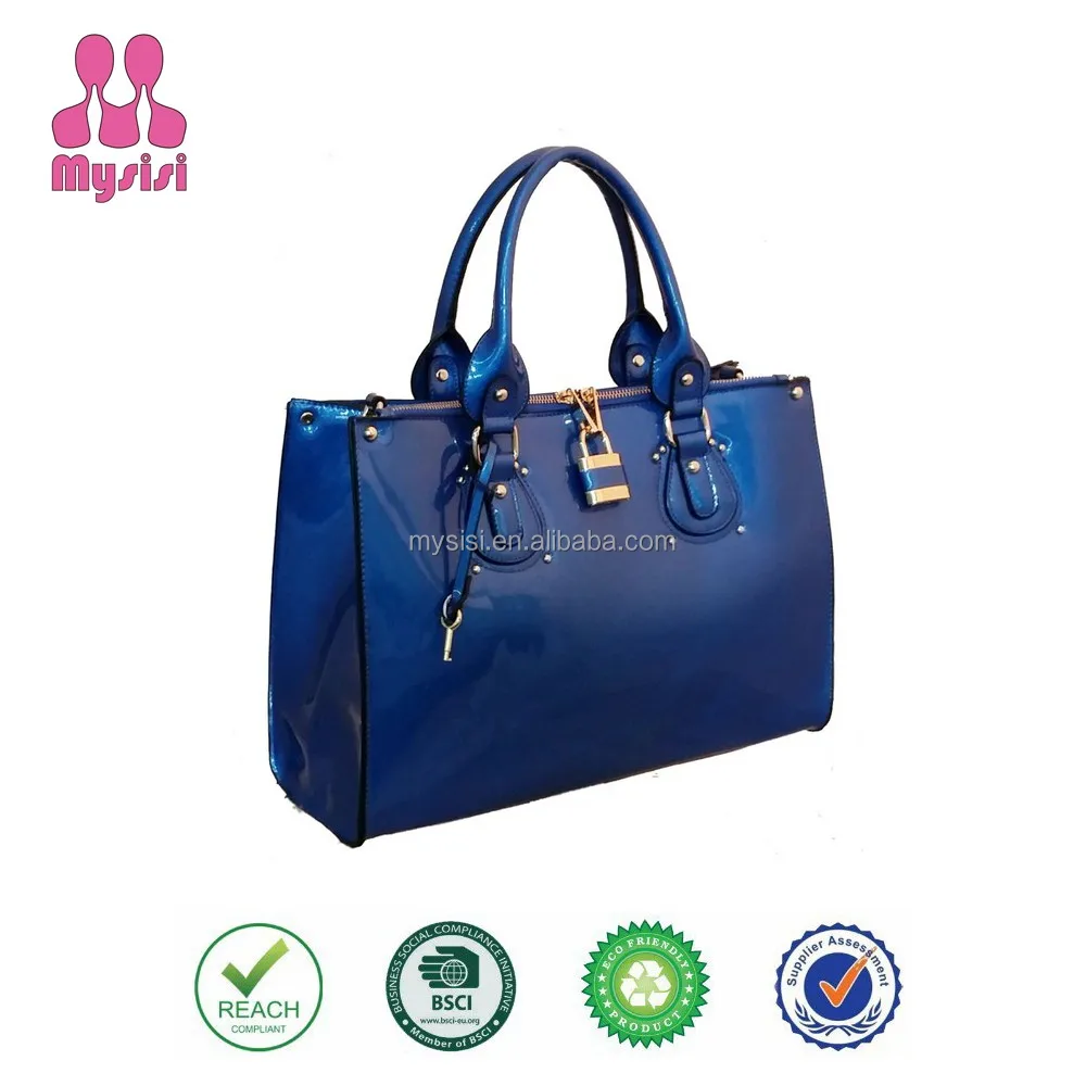 Fashion Designer Patent or PU Leather Women Handbag Purse