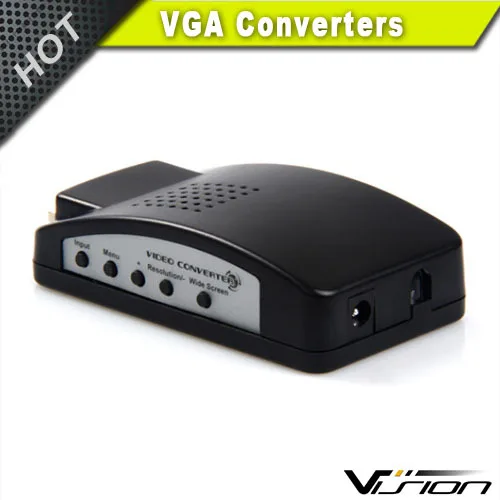 Новый ТВ AV S видео RCA композитный к VGA ПК монитор конвертер адаптер коробка