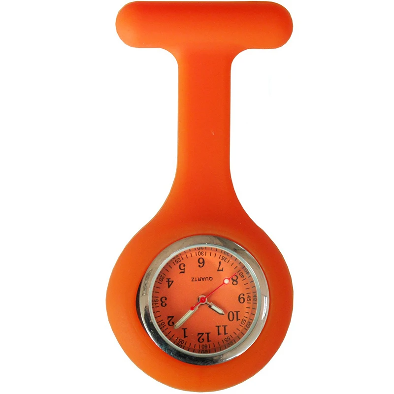 Unisex Rubber Infection Control Nurses Fob Watch with Luminous Hands