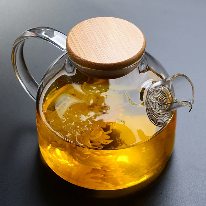 1000ML Glass teapot with filter for sale,pyrex glass tea pot