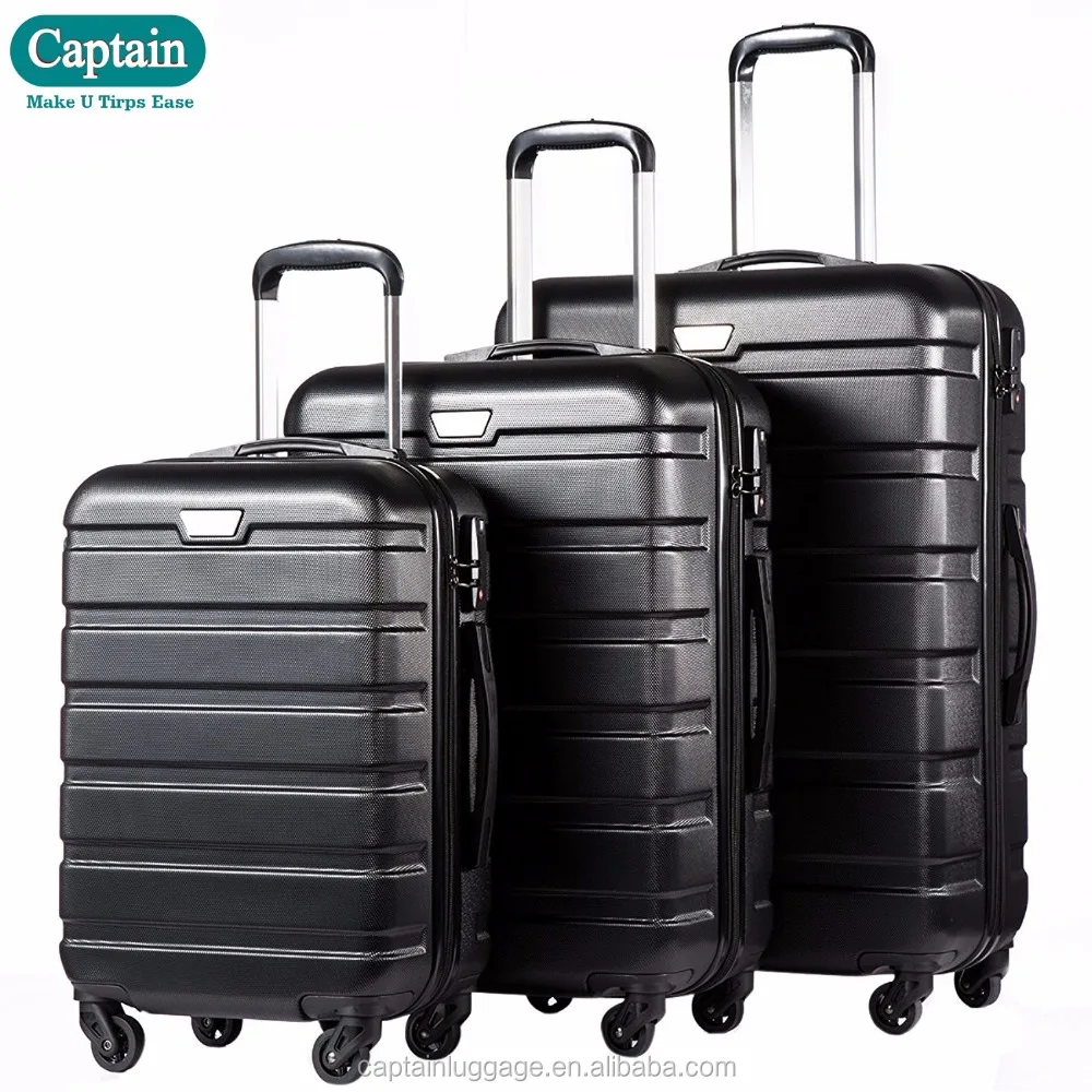 hot sale abs travel trolley suitcase , 3 pcs travel custom luggage set