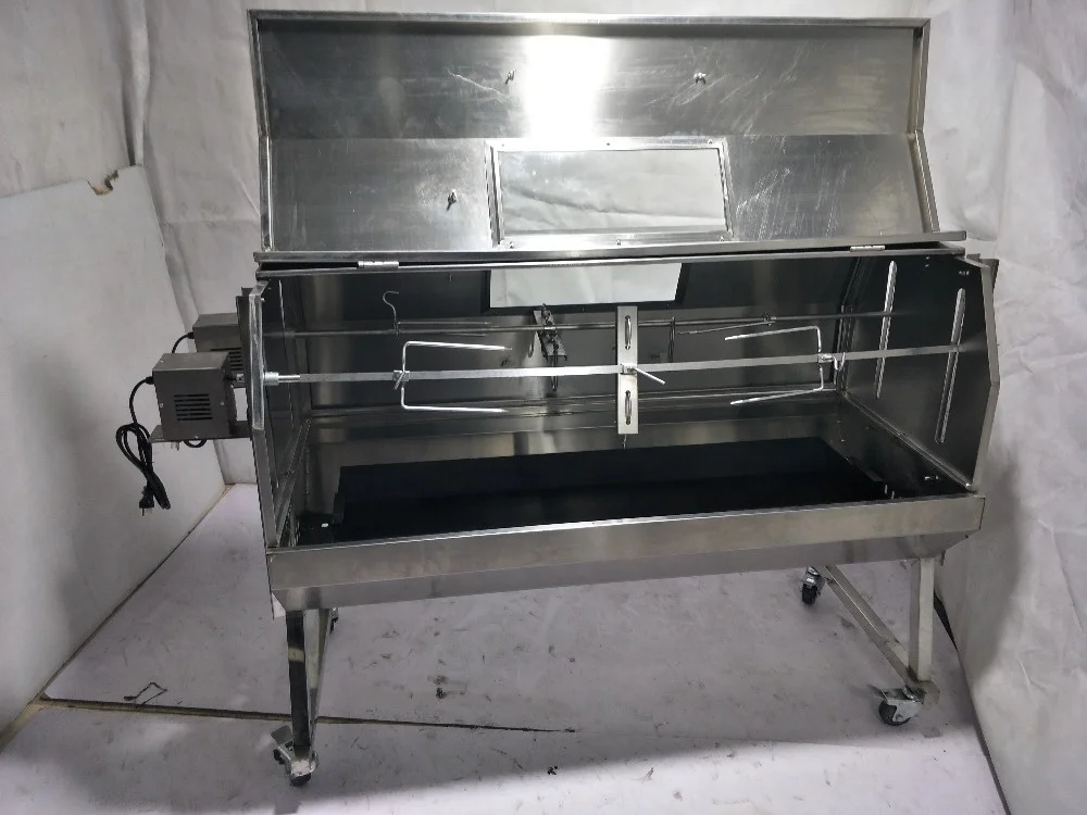 Double Roast Position Spit Roaster Party Bbq Barbecue Charcoal Grill with Hood Gas Grills Food Grade Stainless Steel 304 HDL04