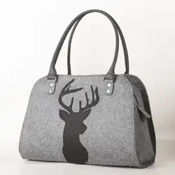 New Fashion eco friendly  felt custom design Shoulder bag Felt Women handbag